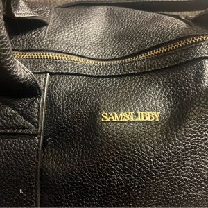 Sam & Libby Black Leather Weedend Bag